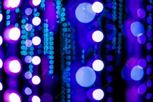 Blue Led On Circles Wallpaper