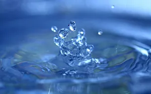 Blue Macro Water Splash Wallpaper