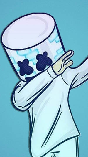Blue Marshmello Fan Artwork Wallpaper