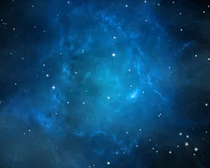 Blue Nebula Galaxy Cool Pfp Wallpaper