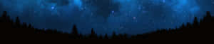 Blue Night Sky Dark Triple Monitor Wallpaper