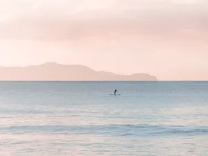 Blue Pastel Aesthetic At Sea Wallpaper
