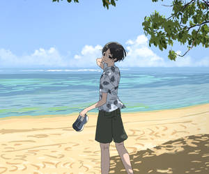 Blue Period Yotasuke In Beach Wallpaper