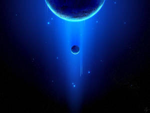 Blue Planets Samsung Galaxy Tablet Wallpaper