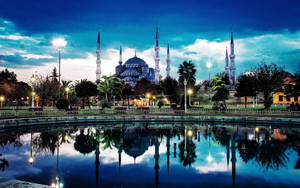Blue Pond Mosque In Istanbul Wallpaper