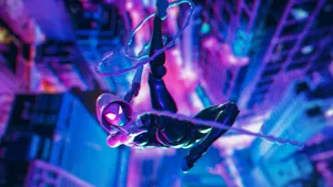Blue Purple Spider Gwen Wallpaper