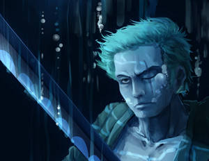 Blue Roronoa Zoro Wallpaper