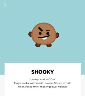 Blue Shooky Bt21 Poster Wallpaper
