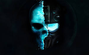 Blue Skull Wallpaper