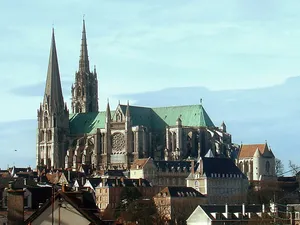 Blue Sky Above Chartres Cathedral Wallpaper