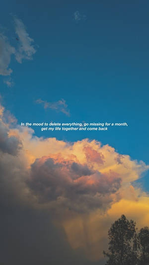 Blue Sky Aesthetic Tumblr Quotes Wallpaper