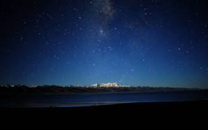 Blue Sky At Night Free Powerpoint Wallpaper
