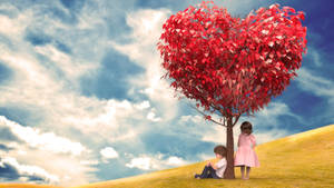 Blue Sky Love Drawings Wallpaper