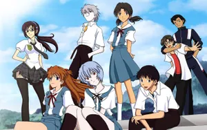 Blue Sky Neon Genesis Evangelion Wallpaper