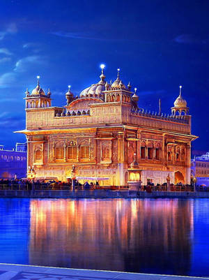 Blue Sky Over Golden Temple Hd Wallpaper