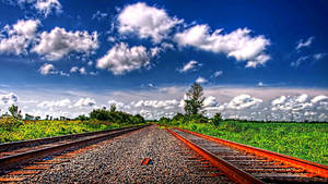 Blue Sky Railway Wallpaper