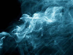 Blue Smoke In Black Wallpaper