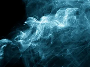Blue Smoke In Black Wallpaper