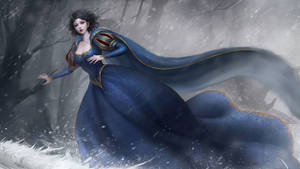 Blue Snow White Wallpaper