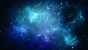 Blue Space Background Wallpaper