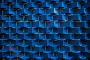 Blue Strange Bricks Wallpaper