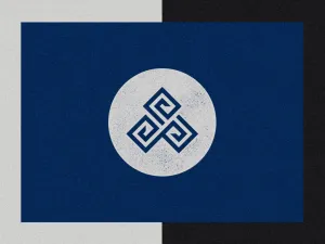 Blue Triskelion Flag Wallpaper
