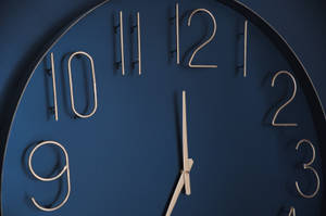 Blue Wall Clock Wallpaper