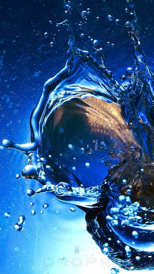 Blue Water Splash Smartphone Background Wallpaper