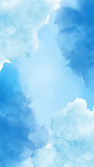 Blue Watercolor Clouds Background Wallpaper