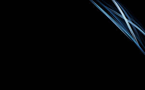 Blue White Silver Line On Black Background Wallpaper