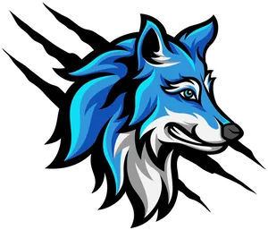 Blue Wolf Vector Art Wallpaper