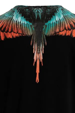 Bluish Green Orange Wings Marcelo Burlon Wallpaper