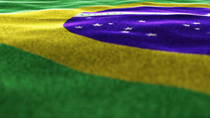 Blurry Brazil Flag Textile Wallpaper