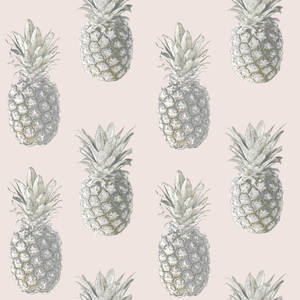Blush Pink Pineapple Pattern Wallpaper