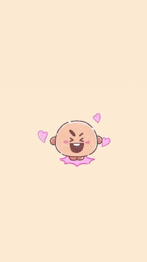 Blushing Shooky Bt21 Wallpaper