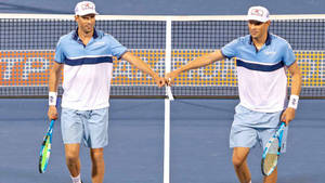 Bob Bryan Fist Bump With Mike Wallpaper