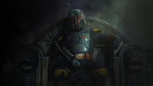 Boba Fett 4k Rustic Throne Wallpaper