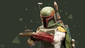 Boba Fett Polysphere Art Wallpaper