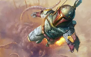 Boba Fett Sarlacc Fall Wallpaper
