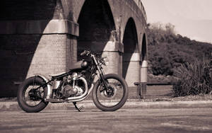 Bobber Black Motorcycle Wallpaper