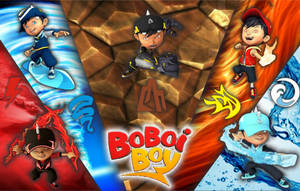 Boboiboy Hd Quake Elemental Form Wallpaper