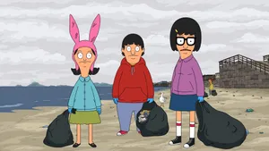 Bobs Burgers Belcher Siblings Gathering Trash Wallpaper