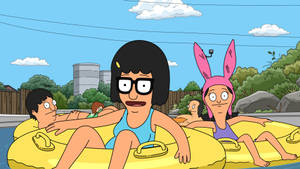 Bobs Burgers Belcher Siblings In The Pool Wallpaper