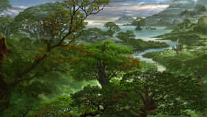 Body Of Water In Jungle Desktop Wallpaper