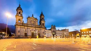Bogota Bolivar Square At Night Wallpaper