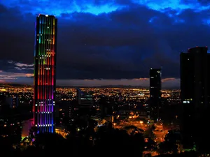 Bogota On A Cloudy Night Wallpaper