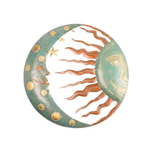 Bohemian Sun Moon Art Wallpaper