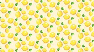 Boho Aesthetic Lemon Pattern Wallpaper