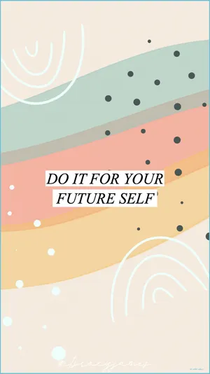 Boho Aesthetic Pastel Colors With Quote Wallpaper