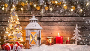Boho Christmas Vibes With Festive Décor Wallpaper